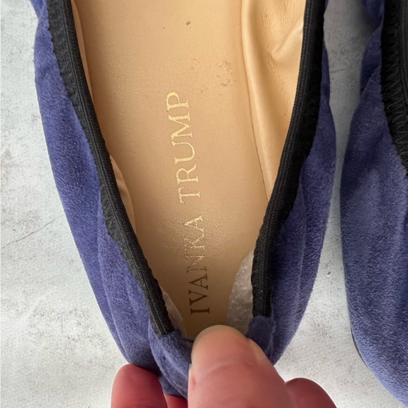 Ivanka Trump Purple Leather Ballet Bow Flats 7.5M - Picture 13 of 14